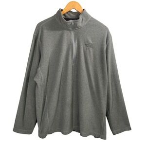 The North Face Mens XXL Gray Fleece 1/4 Zip Pullover Sweatshirt Regular Fit